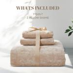 Luxury Cream Velvet King Quilt Set 106"x98