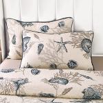 Coastal Starfish Queen Quilt Set, 3-Piece