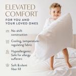 Digital Decor 100% Cotton Luxury Hotel Pillows Standard Size Set of 2, Cooling Down Alternative Bed Pillows for Sleeping, Hypoallergenic Soft Pillows for Side & Back Sleepers, Made in USA, 26" x 20"