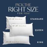 Digital Decor 100% Cotton Luxury Hotel Pillows Standard Size Set of 2, Cooling Down Alternative Bed Pillows for Sleeping, Hypoallergenic Soft Pillows for Side & Back Sleepers, Made in USA, 26" x 20"