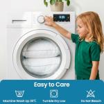 Adjustable Bed Pillows for Sleeping - Firm Pillows Standard Size Set of 2, Soft & Fluffy Down Alternative Fill, Zippered Hotel Quality Pillows with Gray Piping, 110GSM Premium Cover, CertiPUR-US