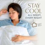 Digital Decor 100% Cotton Luxury Hotel Pillows Standard Size Set of 2, Cooling Down Alternative Bed Pillows for Sleeping, Hypoallergenic Soft Pillows for Side & Back Sleepers, Made in USA, 26" x 20"