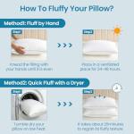 Adjustable Bed Pillows for Sleeping - Firm King Size Pillows 2 Pack, Soft & Fluffy Down Alternative Fill, Zippered Hotel Quality Pillows with Gray Piping, 110GSM Premium Cover, CertiPUR-US