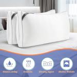 MZOIMZO Luxury Comfy Hotel Collection Bed Pillows for Sleeping- Firm Standard Size Set of 2, Gusseted Cooling Side Mesh Design with Premium Down Alternative Filling for Back, Stomach or Side Sleepers