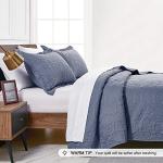 Blue King Size Quilt Set with Pillow Shams