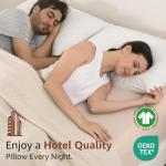 AIKOFUL Luxury Feathers Down Pillows Standard Size Set of 2, Hotel Quality Fluffy Bed Pillows, Soft Pillows for Sleeping, Organic Cotton Cover(20x26”, Pack of 2)