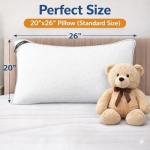 MZOIMZO Luxury Comfy Hotel Collection Bed Pillows for Sleeping- Firm Standard Size Set of 2, Gusseted Cooling Side Mesh Design with Premium Down Alternative Filling for Back, Stomach or Side Sleepers