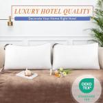 MZOIMZO Luxury Comfy Hotel Collection Bed Pillows for Sleeping- Firm Standard Size Set of 2, Gusseted Cooling Side Mesh Design with Premium Down Alternative Filling for Back, Stomach or Side Sleepers