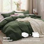 Bedsure Olive Green King Duvet Cover Set