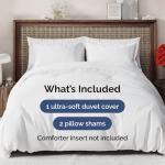 Soft Queen Duvet Cover Set with Pillow Shams