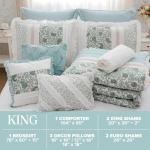 Madison Park Dawn Aqua Cotton Comforter Set, King