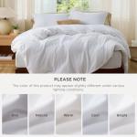 Bedsure White King Duvet Cover Set - 3 Pieces