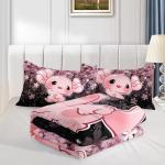 Kawaii Axolotl Pink Bedding Set for Teens