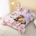 White Horse 3D Bedding Set for Teens