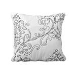Damask 4-Piece Reversible Bedspread Set, White Queen