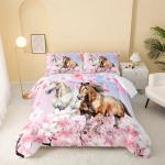 White Horse 3D Bedding Set for Teens