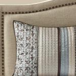 Madison Park Blue Jacquard Quilt Set - King Size