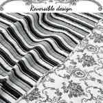 French Medallion Black and White Quilt Set