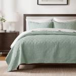 Madison Park Quebec Seafoam Quilt Set, 3 Piece