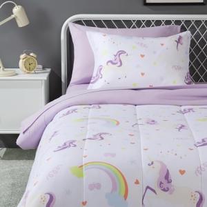 Unicorn Print Twin Bed-in-a-Bag Bedding Set