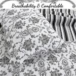 French Medallion Black and White Quilt Set