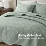 Madison Park Quebec Seafoam Quilt Set, 3 Piece