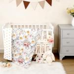Boho Baby Girl 4-Piece Crib Bedding Set