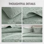 Madison Park Quebec Seafoam Quilt Set, 3 Piece