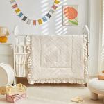 Boho Tufted Ruffle Crib Bedding Set - 3 Pieces