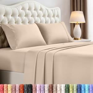 Utopia Bedding 4-Piece Microfiber Bed Set (Beige)