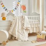 Boho Tufted Ruffle Crib Bedding Set - 3 Pieces
