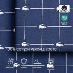 Lacoste 100% Cotton Twin XL Sheet Set - Indigo