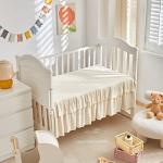 Boho Tufted Ruffle Crib Bedding Set - 3 Pieces