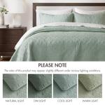 Madison Park Quebec Seafoam Quilt Set, 3 Piece