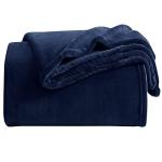 Navy Microfiber Fleece Throw Blanket - Soft & Cozy