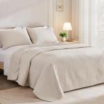 Queen Quilt Set in Lightweight Brich Beige
