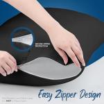 Waterproof Queen Pillow Protectors with Zipper - Set of 4