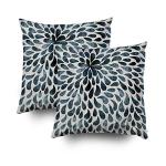 Abstract Raindrop Flower Zippered Pillow Covers - 2 Pack