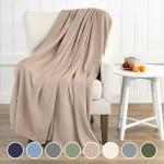 Twin Size Supersoft Fleece Bed Blanket - Beige