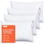 King Size Ultra Soft Zipper Pillow Protectors - Set of 4