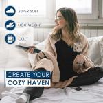 Twin Size Supersoft Fleece Bed Blanket - Beige