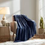 Navy Microfiber Fleece Throw Blanket - Soft & Cozy