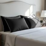 Waterproof Queen Pillow Protectors with Zipper - Set of 4