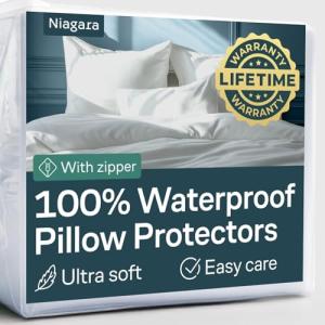 Niagara Waterproof Pillow Protectors 4 Pack White