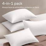 King Size Ultra Soft Zipper Pillow Protectors - Set of 4