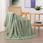 Super Soft Sage Green Fleece Throw Blanket 50”x60”