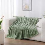 Super Soft Sage Green Fleece Throw Blanket 50”x60”