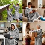 Bedsure Cozy Sherpa Wearable Blanket Hoodie