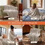 Bedsure GentleSoft Beige Fleece Throw Blanket 50x60