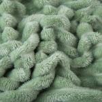 Super Soft Sage Green Fleece Throw Blanket 50”x60”